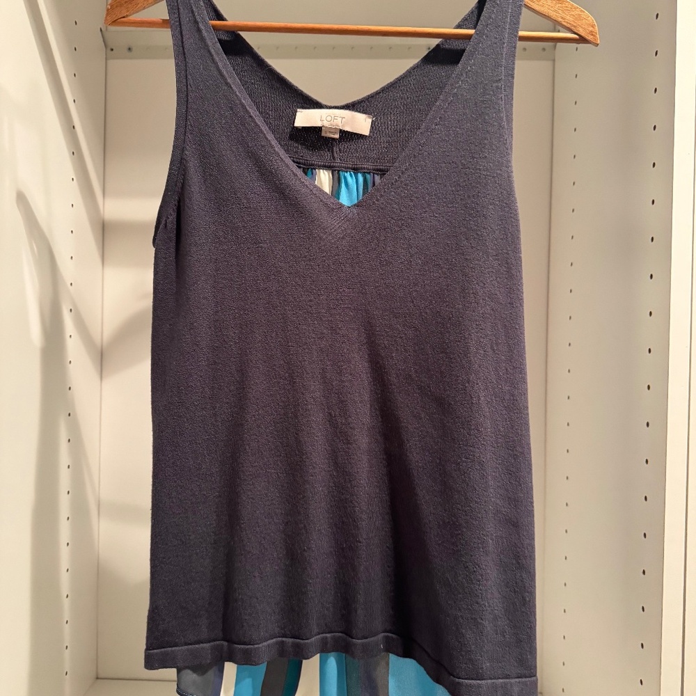 LOFT Tank Light Sweater/Silk